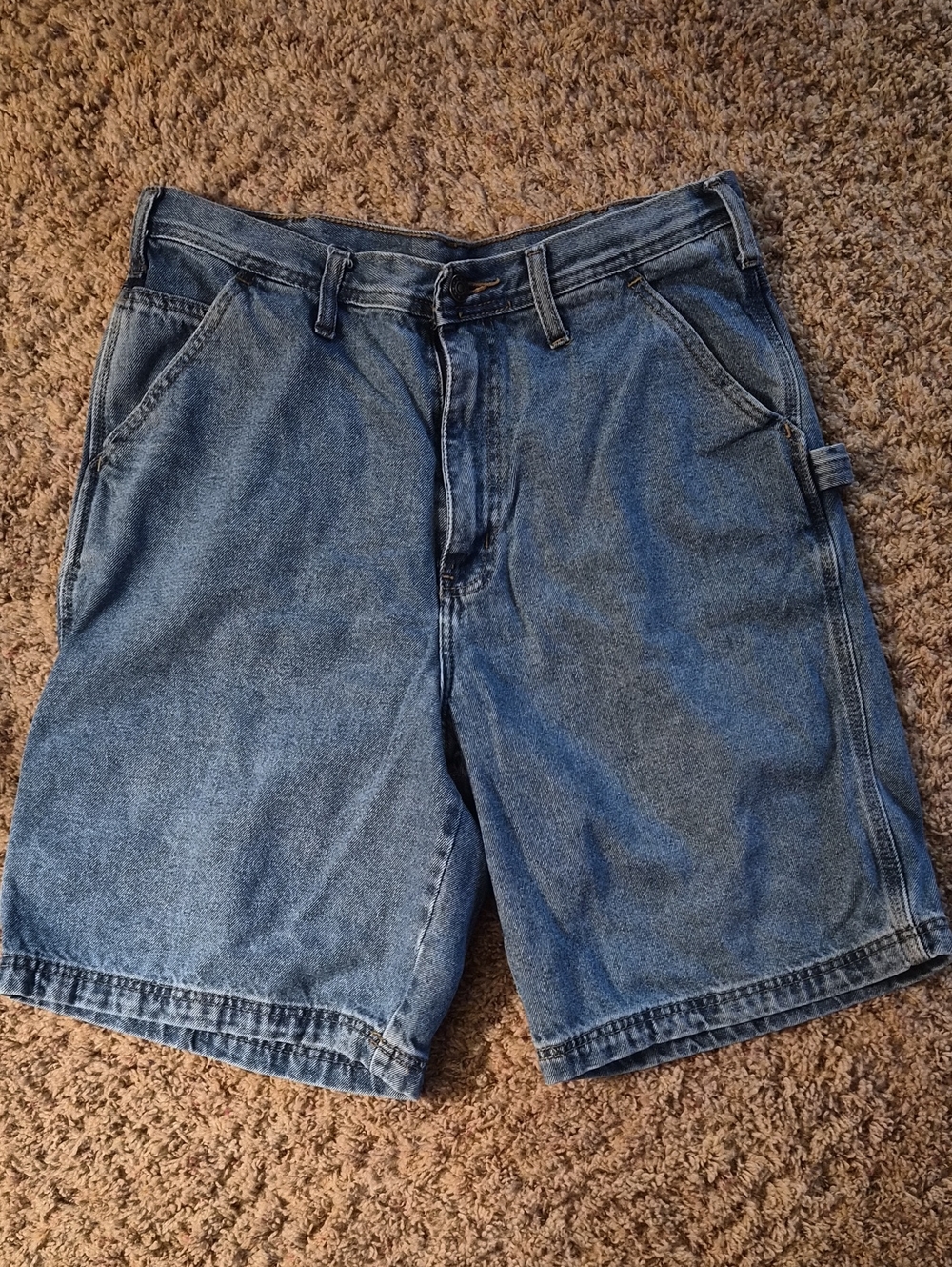 Men's Classic Denim Carpenter Shorts in Blue